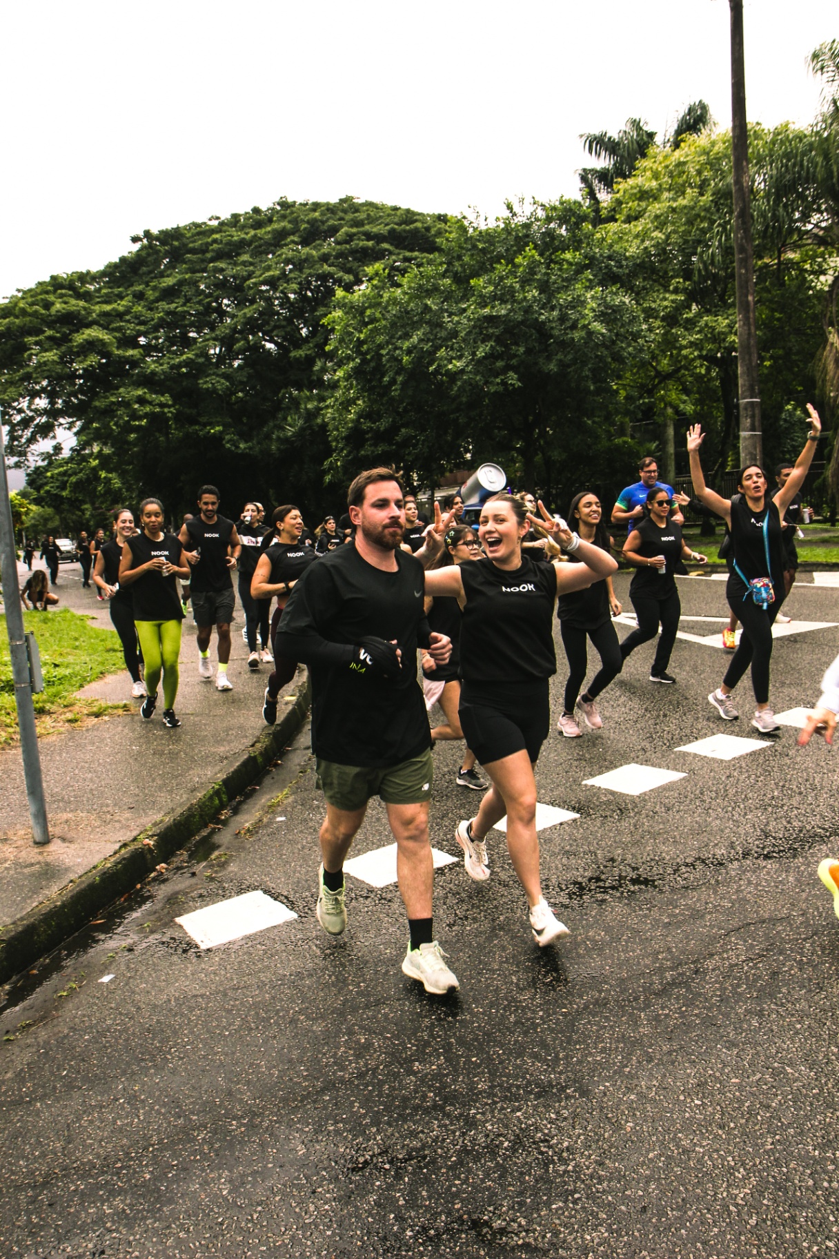 Corredores animados durante a Nook Run